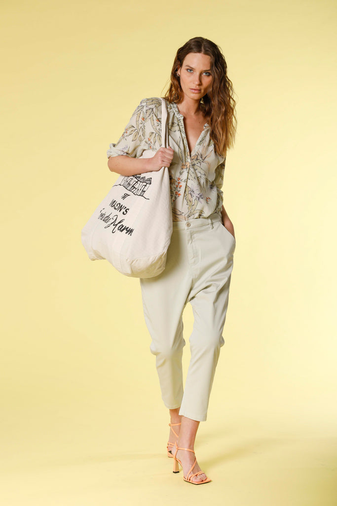 image 1 of woman's bag in cotton with forte dei marmi print mason's bag FDM model in stucco by mason's 